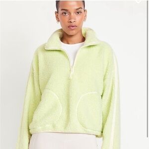 Old Navy Light Green Sherpa Pullover